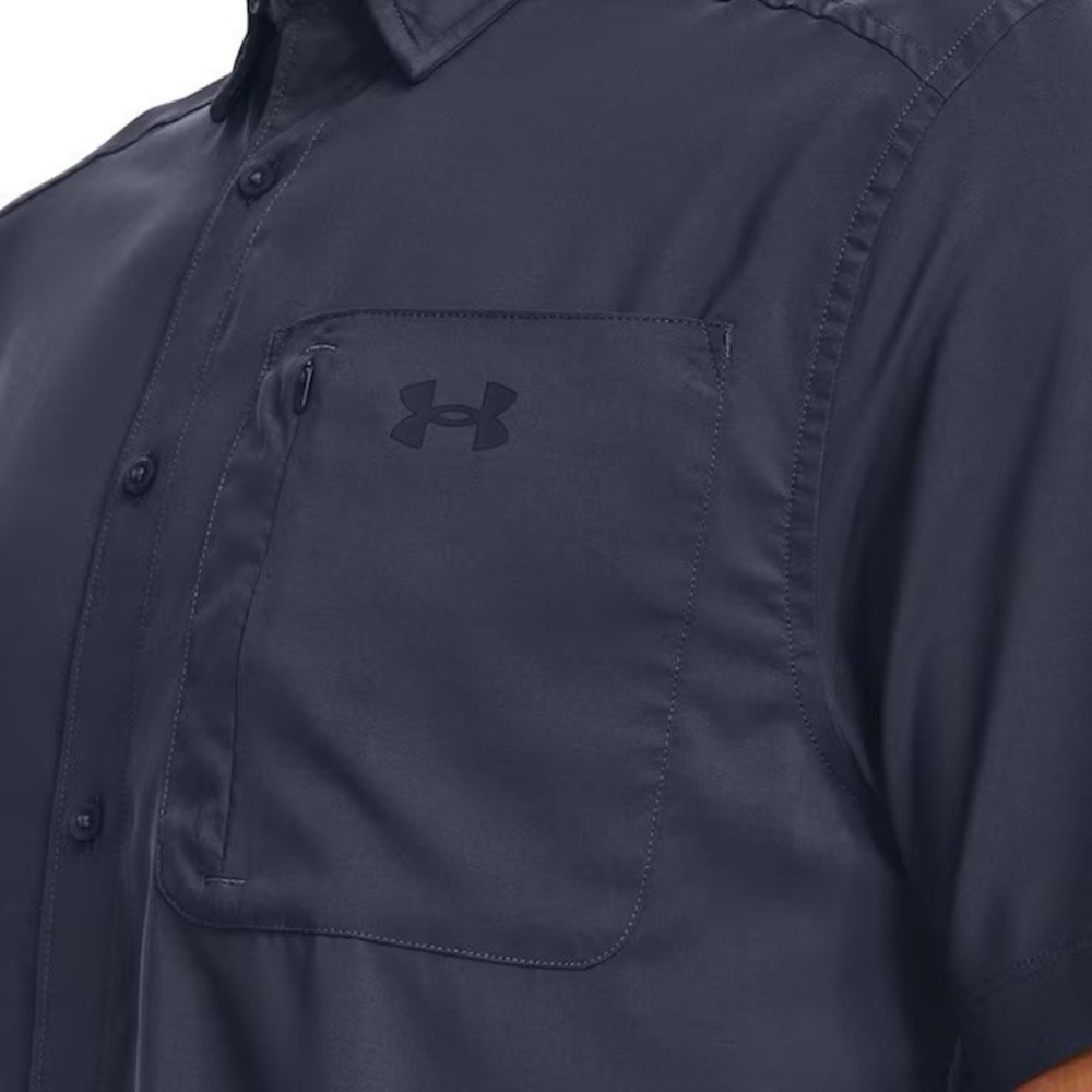 Under Armour UA Drift Tide 2.0 Shirt Mens Large Gray Blue UPF30 Performance